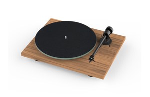 Pro-Ject T1 EVO Phono Manual belt-drive turntable with built-in phono preamp and pre-mounted Ortofon OM10 cartridge (Walnut)