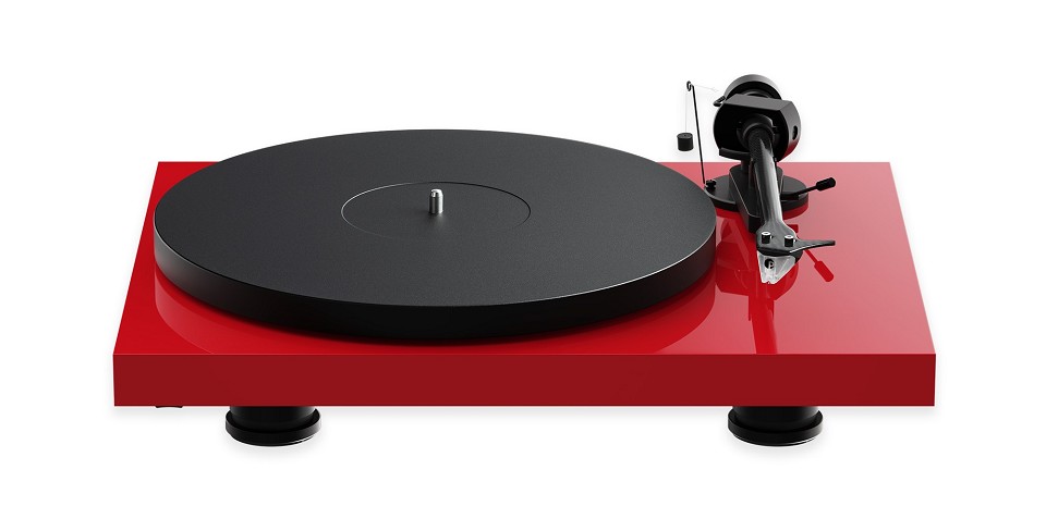 Pro-Ject Debut EVO 2 Manual belt-drive turntable with pre-mounted Pick it MM EVO cartridge (Gloss Red)